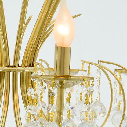 Kora Chandelier, 10 Lights, Metal, 67×85cm - Solitaire Gold