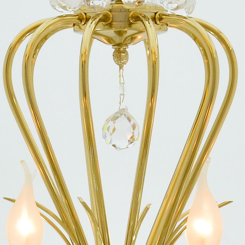 Kora Chandelier, 10 Lights, Metal, 67×85cm - Solitaire Gold
