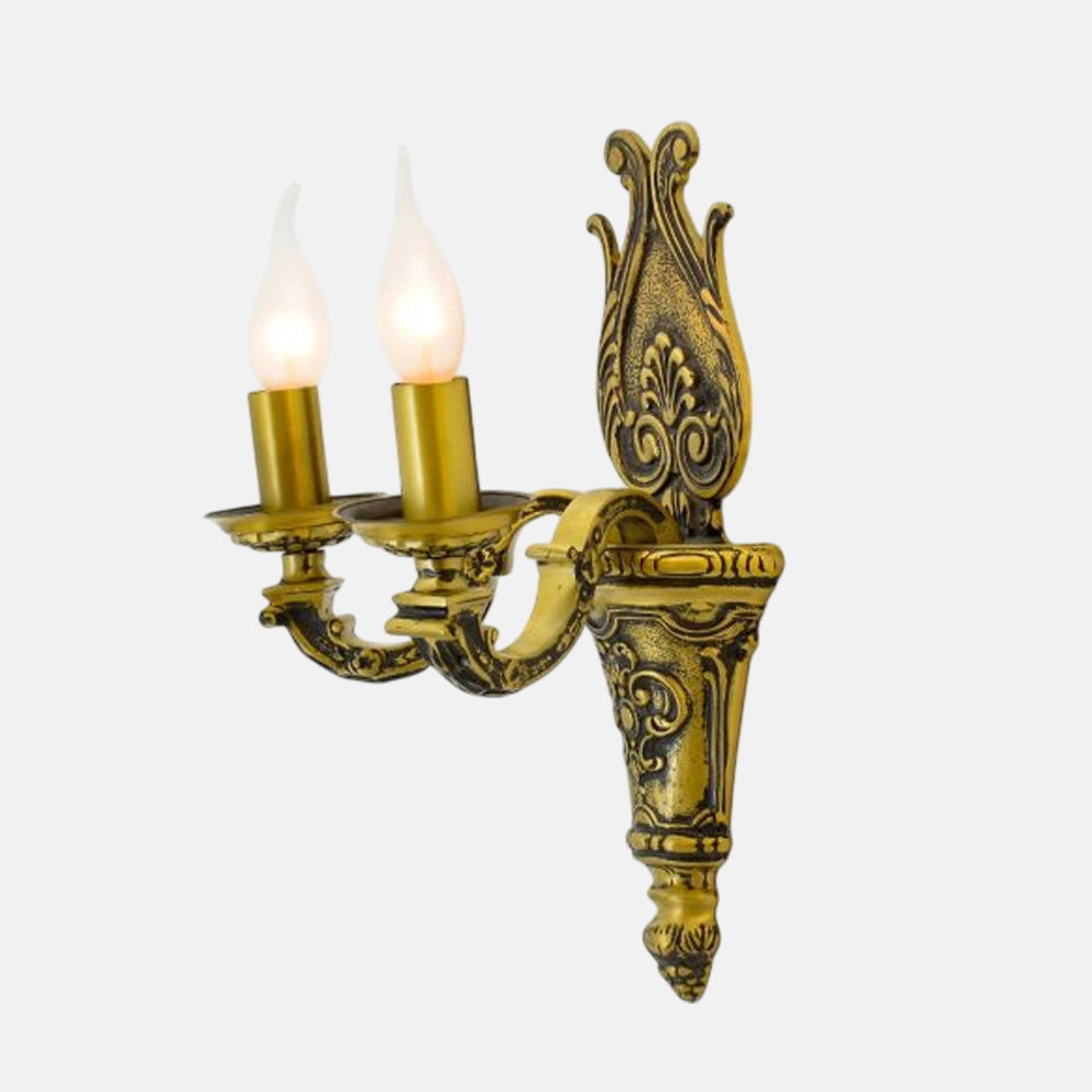 Belgian 2 Bulb Bronze Wall lamp