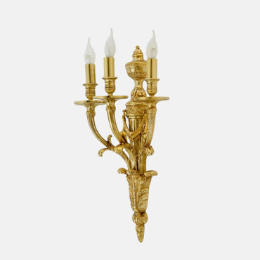 Elegance 3 Lights Gold Wall lamp