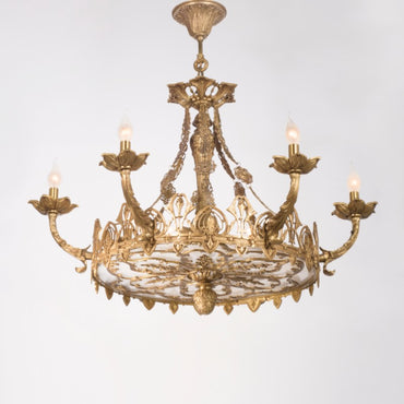 Shabaka round 6 bulbs chandelier