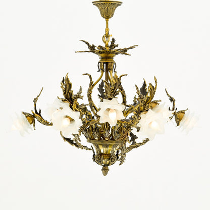 نجفة كالا، 12 مصباحًا، نحاس، 95×95 سم - برونز إيطالي