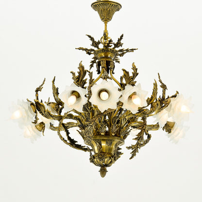 نجفة كالا، 12 مصباحًا، نحاس، 95×95 سم - برونز إيطالي