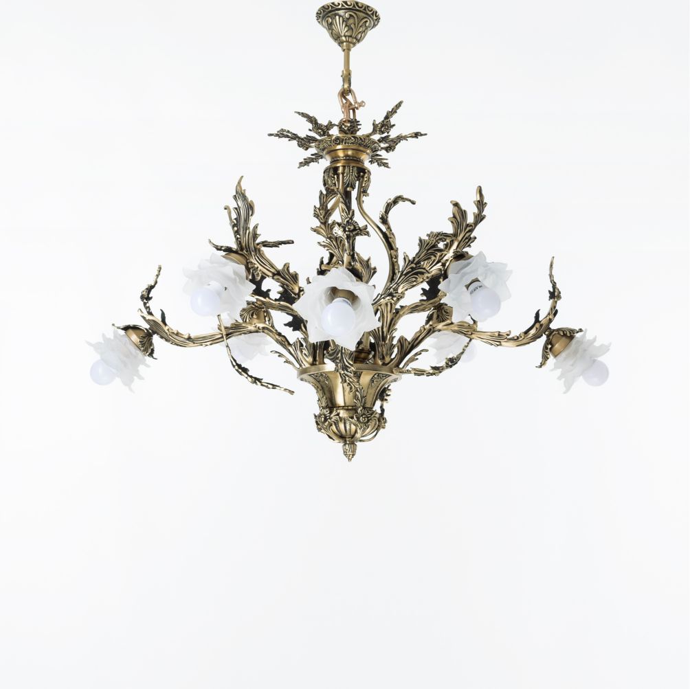 نجفة كالا البرونزية ذات 8 لمبة