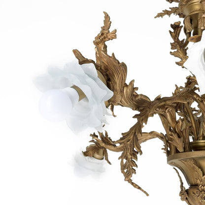 نجفة كالا، 8 لمبة، نحاس، 85×95 سم انتيك من قنديل مصر - Calla Chandelier, 8 Lights, Copper, 85×95cm, Antique|Kandil Egypt