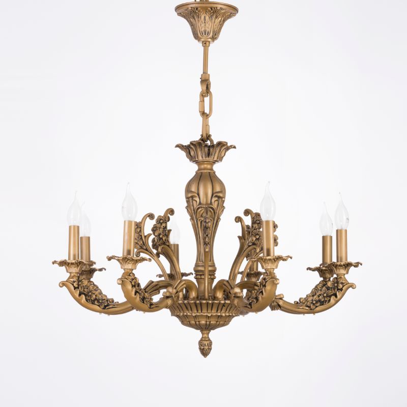 نجفة كارما، 8 لمبة، نحاس، 70×75 سم انتيك من قنديل مصر - Karma Chandelier, 8 Lights, Copper, 70×75cm, Antique|Kandil Egypt