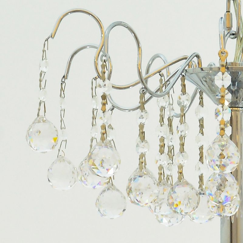 نجفة كاترينا، 10 مصابيح، معدن، 65×83 سم - فضي