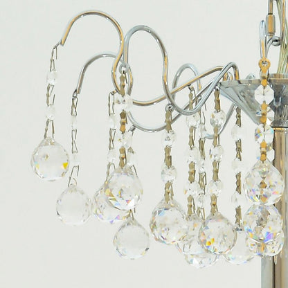 نجفة كاترينا، 10 مصابيح، معدن، 65×83 سم - فضي