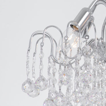 نجفة شادو، 6 مصابيح، معدنية، 42×73 سم - فضي