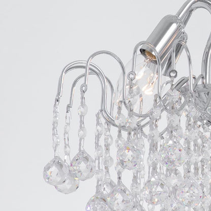 نجفة شادو، 6 مصابيح، معدنية، 42×73 سم - فضي