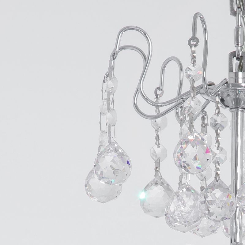 نجفة شادو، 6 مصابيح، معدنية، 42×73 سم - فضي