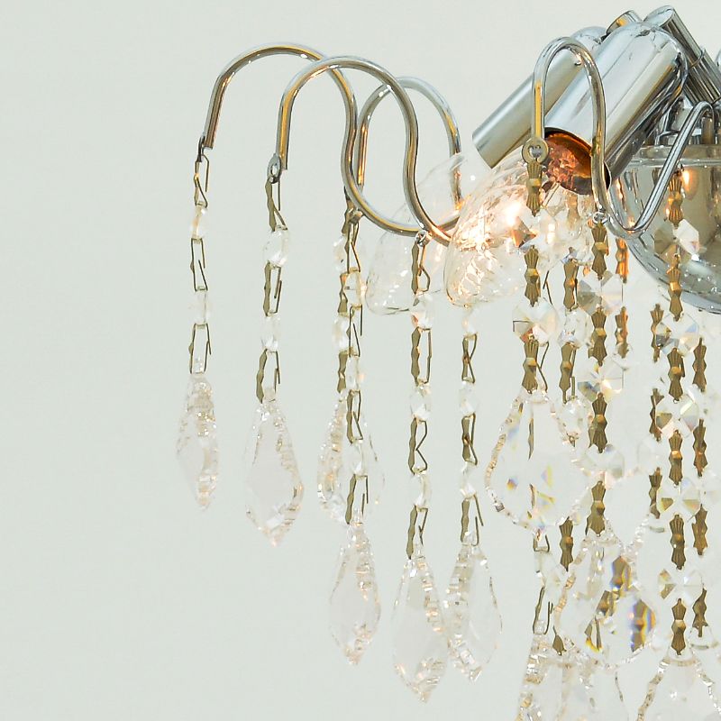 نجفة شادو، 5 مصابيح، معدنية، 38×65 سم - فضي