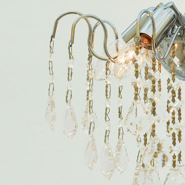 نجفة شادو، 5 مصابيح، معدنية، 38×65 سم - فضي