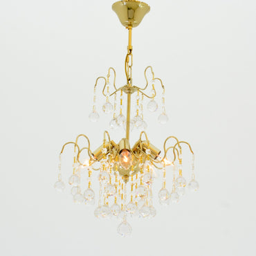 Katerina Chandelier, 5 Lights, Metal, 55×65cm - Solitaire Gold