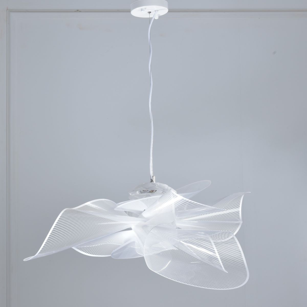 Viola 1 Light White Chandelier