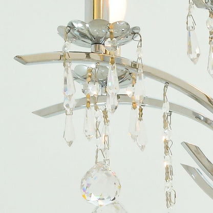 نجفة بنفسجية، 8 مصابيح، معدنية، 60×62 سم ​​- كروم