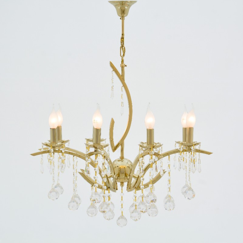 نجفة فيليه، 8 مصابيح، معدنية، 60×62 سم ​​- سوليتير جولد