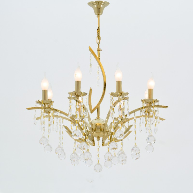 نجفة فيليه، 8 مصابيح، معدنية، 60×62 سم ​​- سوليتير جولد