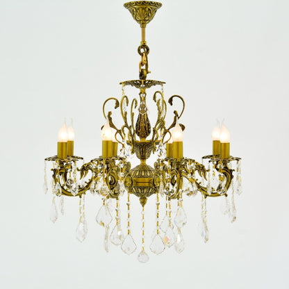 نجفة فيكتوريا، 8 مصابيح، نحاس، 70×88 سم - برونز إيطالي