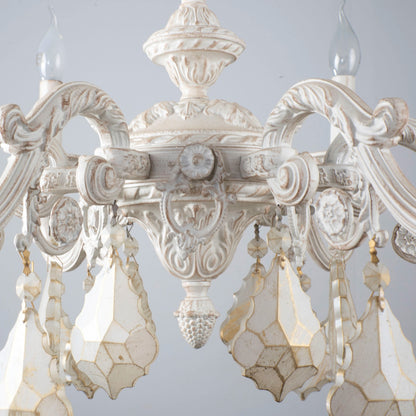 Feras Chandelier, 6 Lights, Aluminum, 75×90cm - Whitey