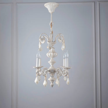 Feras Chandelier, 4 Lights, Aluminum, 50×80cm - Whitey