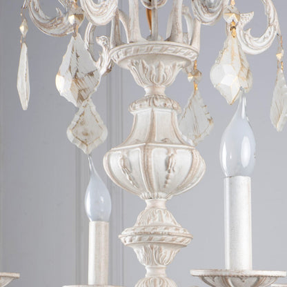 Feras Chandelier, 4 Lights, Aluminum, 50×80cm - Whitey