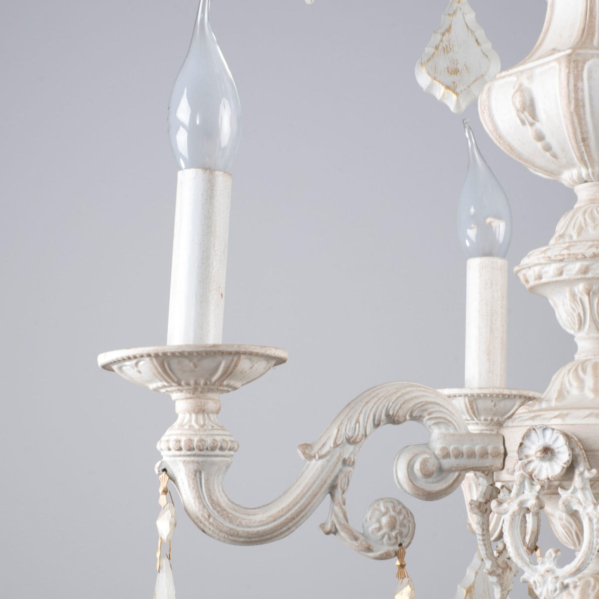 Feras Chandelier, 4 Lights, Aluminum, 50×80cm - Whitey