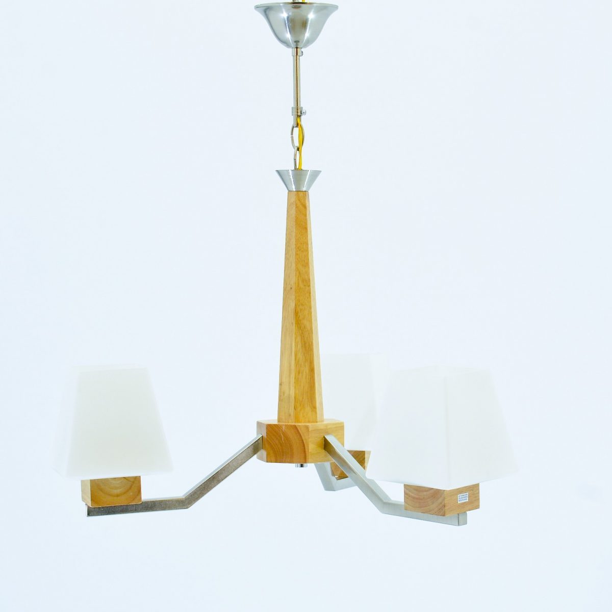 Vanda 3 Lights Wood Brown Chandelier