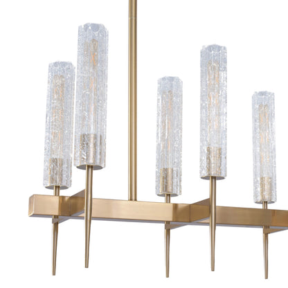 Fana 10 Lights Gold Chandelier