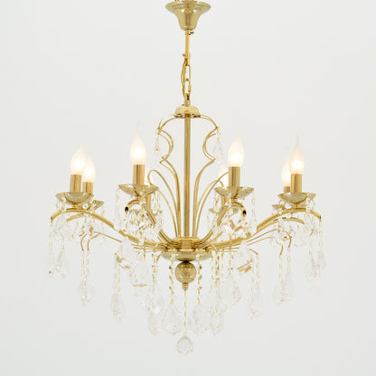 Vashti Chandelier, 8 Lights, Metal, 65×80cm - Solitaire Gold