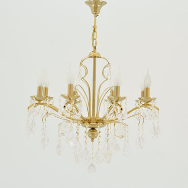Vashti Chandelier, 8 Lights, Metal, 65×80cm - Solitaire Gold