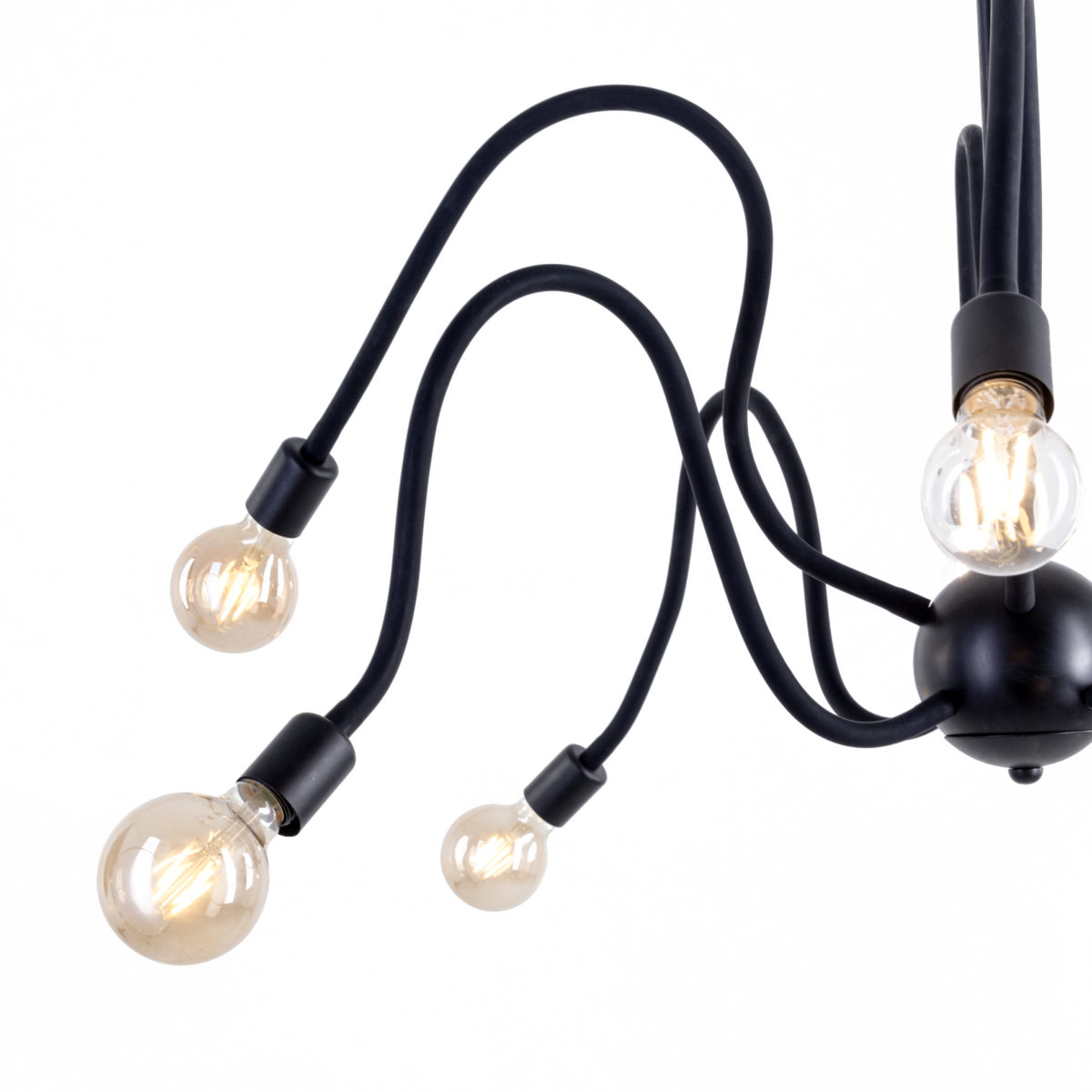 نجفة سبايدر 8 أضواء سوداء