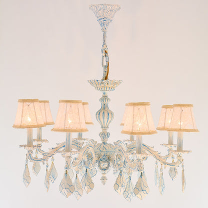 Pure Chandelier, 8 Lights, Aluminum, 85×85cm - Blue