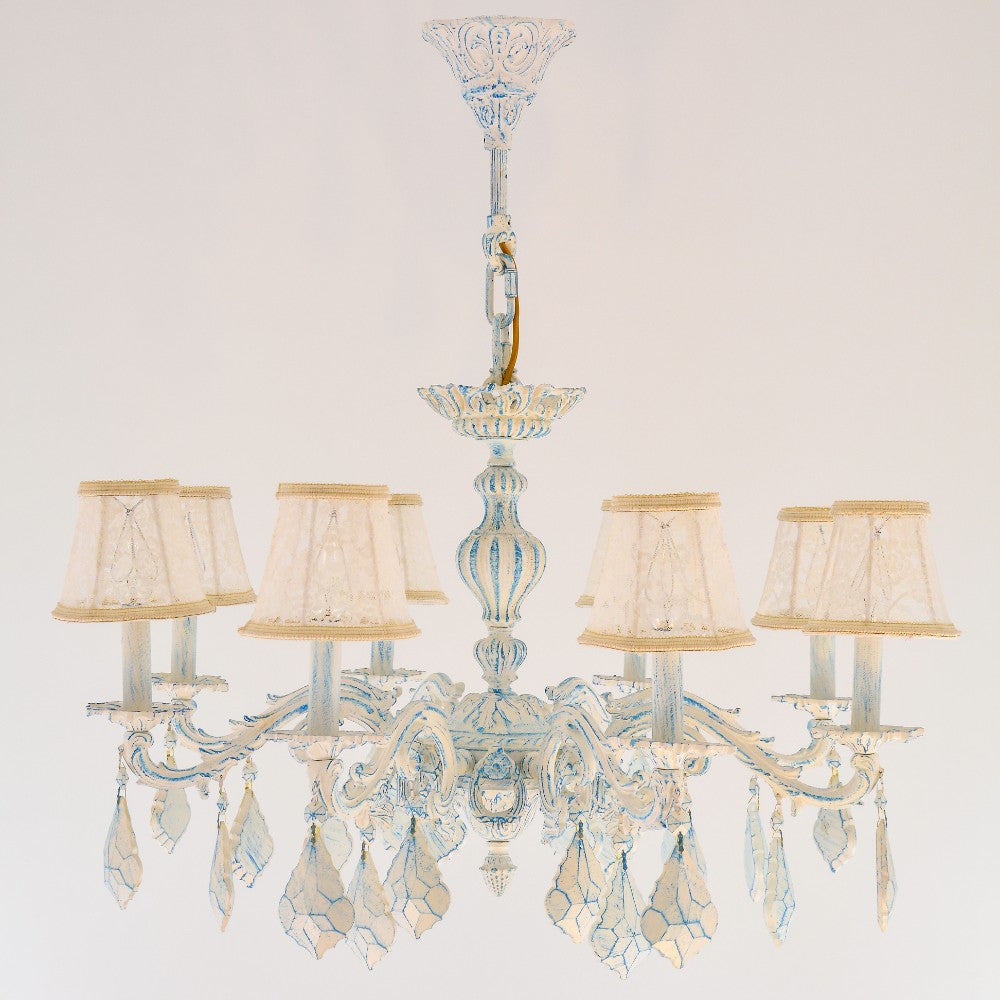 Pure Chandelier, 8 Lights, Aluminum, 85×85cm - Blue