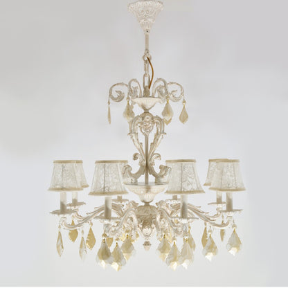 Shine Chandelier, 8 Lights, Aluminum, 85×110cm - Whitey