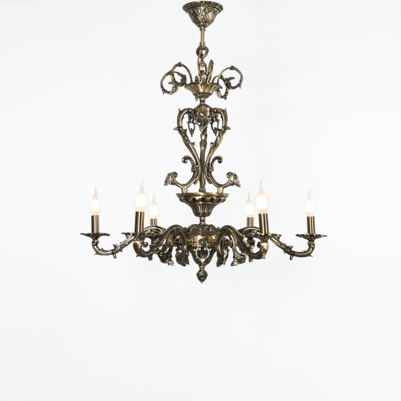 Turkey Comb 6 Lights Antique Chandelier