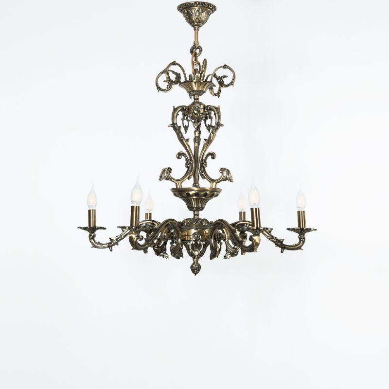 Turkey Comb 6 Lights Antique Chandelier