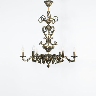 Turkey Comb 6 Lights Antique Chandelier