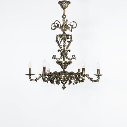 Turkey Comb 6 Lights Antique Chandelier