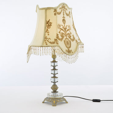 Victoria Crystal Champagne Table Lamp