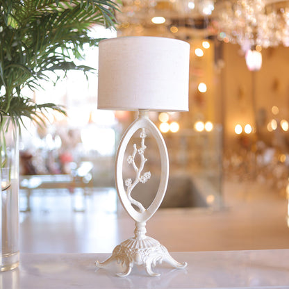Table Lamp, 1 Lights, Metal Whitey - أباجورة، 1 لمبة، معدن وايتي