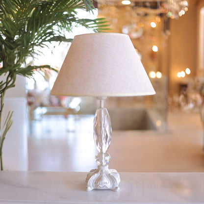 Table Lamp, 1 Lights, Metal Whitey - أباجورة، 1 لمبة، معدن وايتي