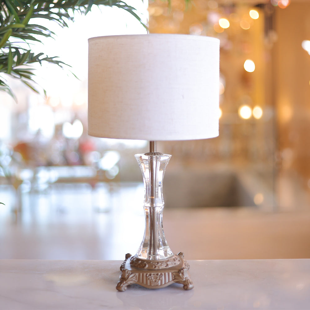 Table Lamp, 1 Lights, Metal, 47×25cm Antique - أباجورة، 1 لمبة، معدن، 47×25 سم أنتيك