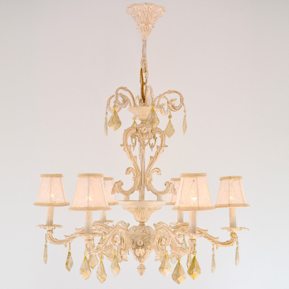 Shine 6 Lights Whitey Chandelier