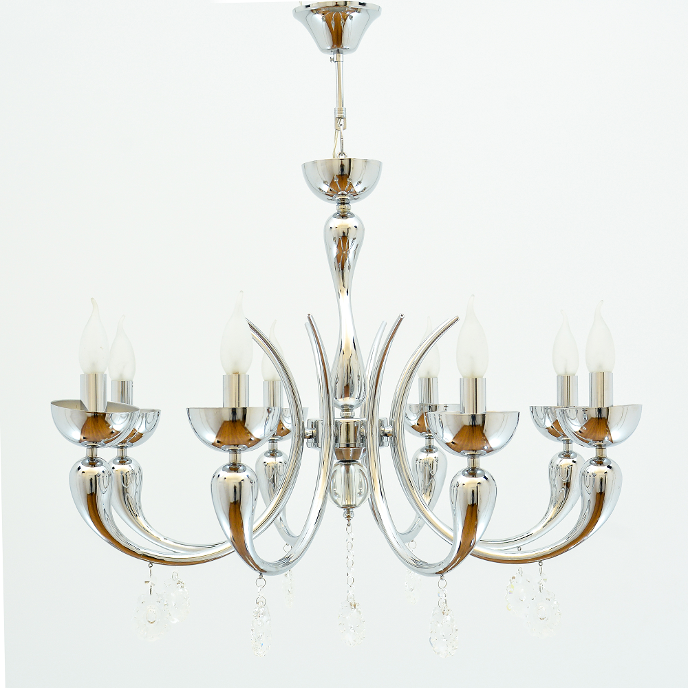 Bowl 8 Lights Chrome Chandelier