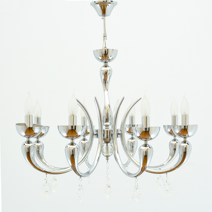 Bowl 8 Lights Chrome Chandelier