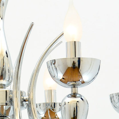 Bowl 8 Lights Chrome Chandelier