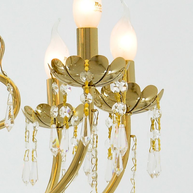 Chandelier 10 Lamps Sondos Solitaire Gold