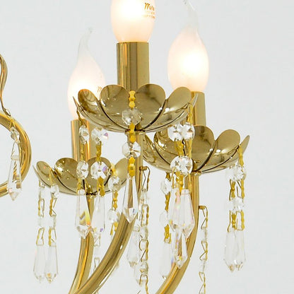 Chandelier 10 Lamps Sondos Solitaire Gold