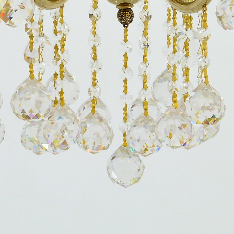 Chandelier 10 Lamps Sondos Solitaire Gold